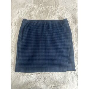 J.Jill blue houndstooth pencil skirt. Classic Size Large